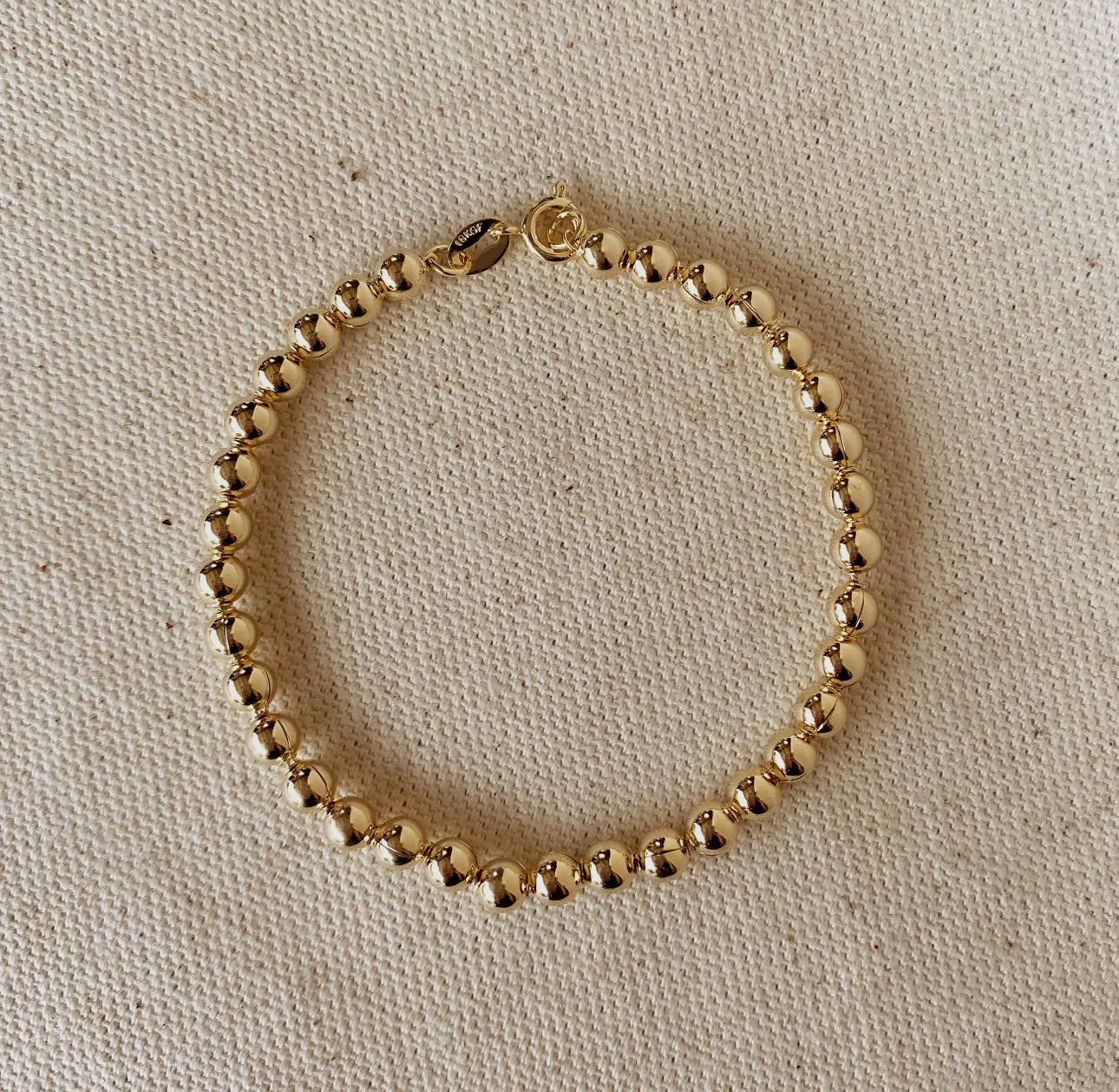 Emma Beaded Bracelet 4.5 mm(18K Gold Filled)