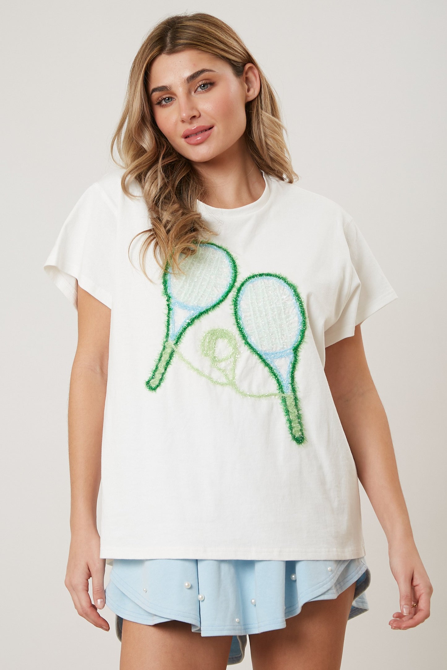 Tennis Racket Tee(PeachLoveCalifornia)