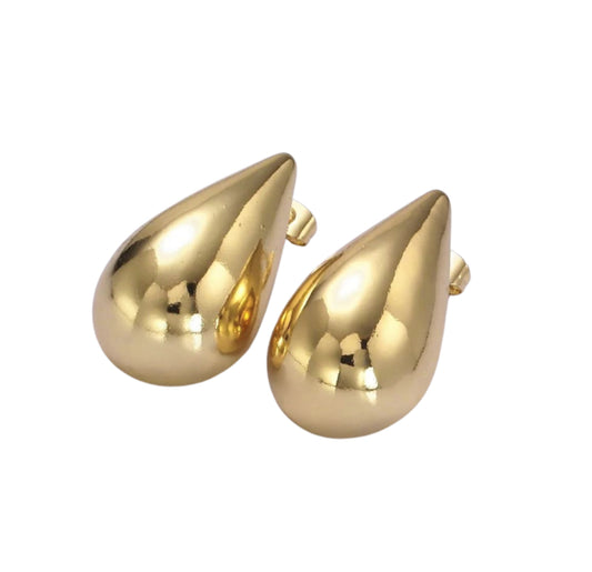 Teardrop Dome Earrings (14K Gold Filled)