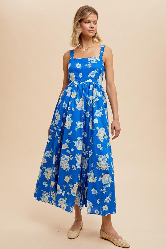 Scallop Floral Maxi Dress