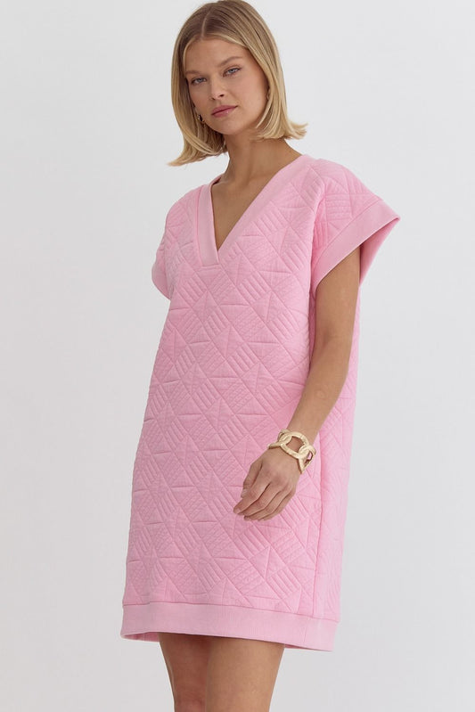 Pink Textured Dress