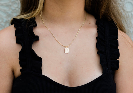 Intial Necklace (18K Gold Filled Box Chain)