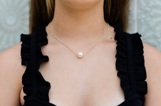 Chloe Pearl Necklace(18K Gold Filled)