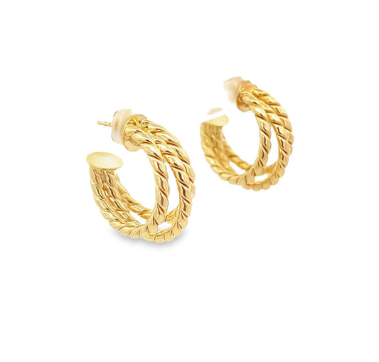 Braided Hoops (18K Gold Filled)