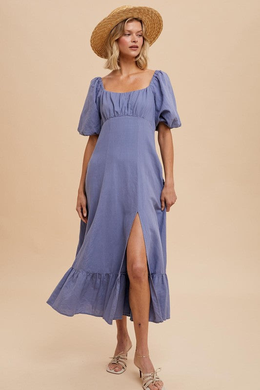 Indigo Linen Dress