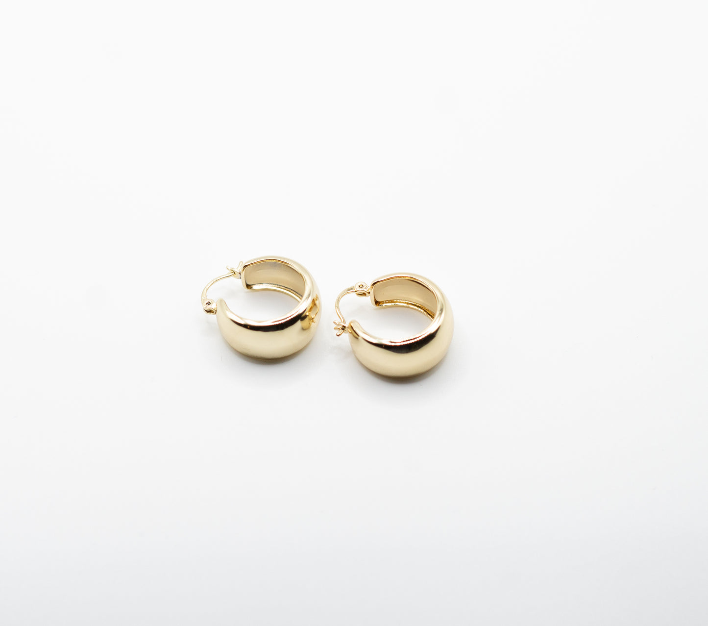 Chunky Dome Hoop Earrings (16K Gold Filled)
